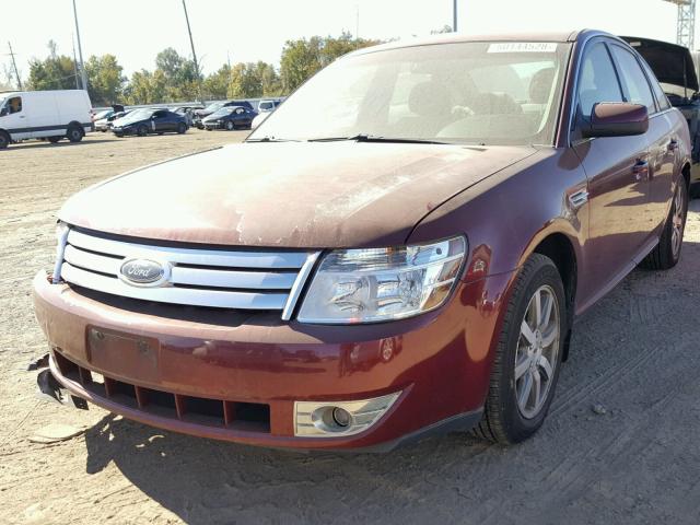 1FAHP24WX8G114041 - 2008 FORD TAURUS SEL MAROON photo 2