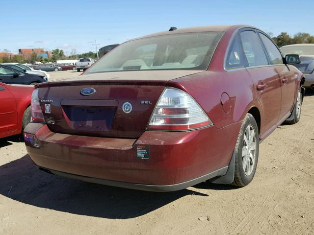 1FAHP24WX8G114041 - 2008 FORD TAURUS SEL MAROON photo 4