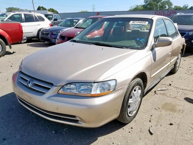 3HGCG56402G708068 - 2002 HONDA ACCORD LX GOLD photo 2