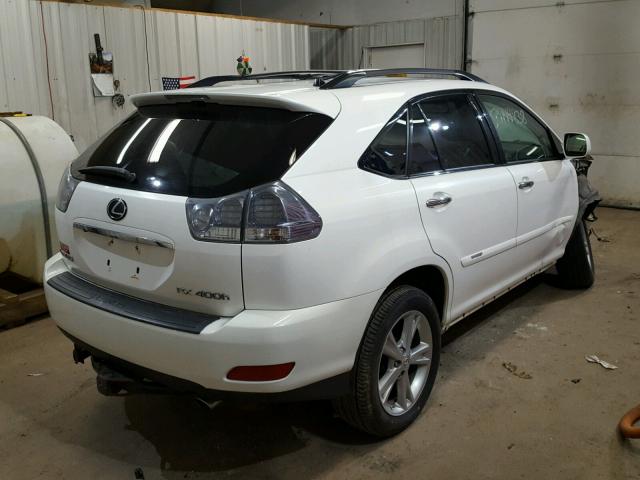 JTJHW31U782851682 - 2008 LEXUS RX 400H WHITE photo 4