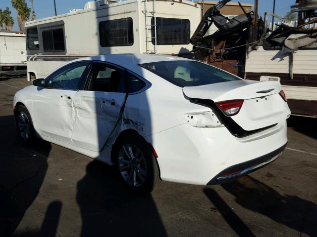 1C3CCCABXFN650427 - 2015 CHRYSLER 200 LIMITE WHITE photo 3