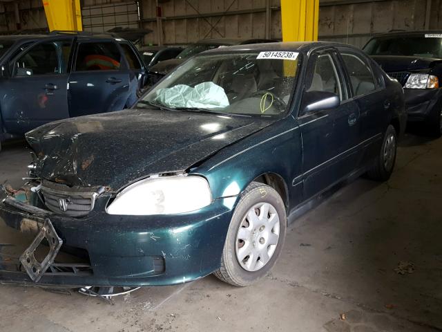 2HGEJ661XYH567878 - 2000 HONDA CIVIC BASE 绿色 照片 2