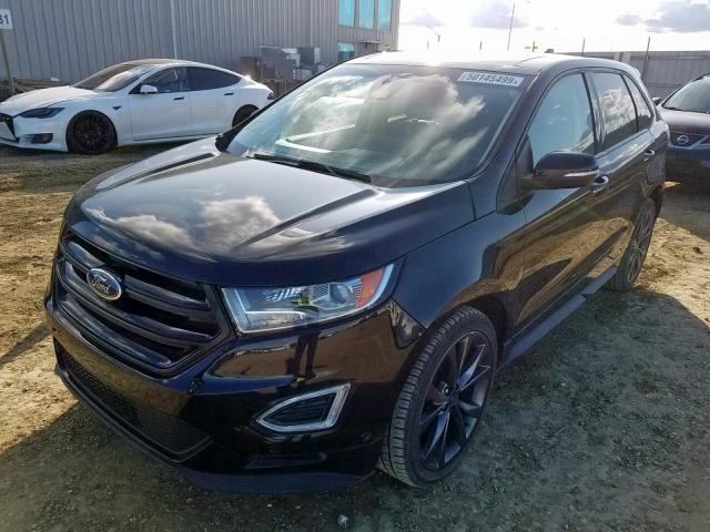 2FMPK4AP9GBB85228 - 2016 FORD EDGE SPORT BLACK photo 2