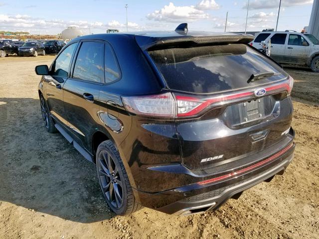 2FMPK4AP9GBB85228 - 2016 FORD EDGE SPORT BLACK photo 3