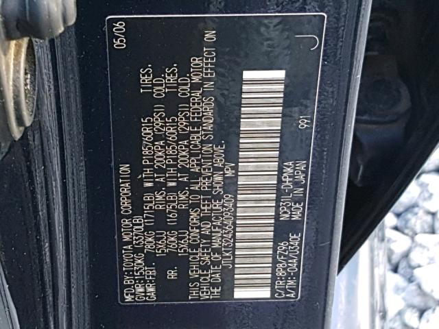 JTLKT324364093409 - 2006 TOYOTA SCION XB Mavi foto 10