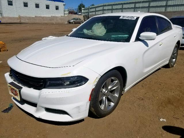 2C3CDXHGXGH257947 - 2016 DODGE CHARGER SX WHITE photo 2