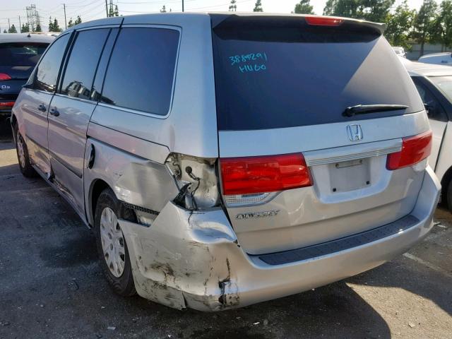 5FNRL38268B061646 - 2008 HONDA ODYSSEY LX SILVER photo 3