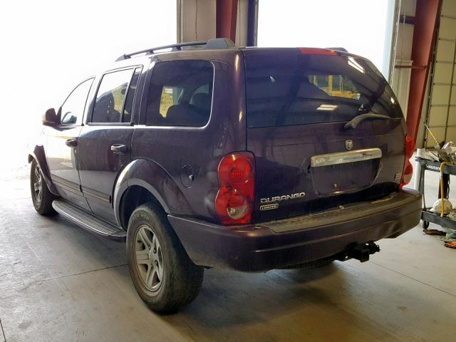 1D4HB58DX4F156845 - 2004 DODGE DURANGO LI MAROON photo 3