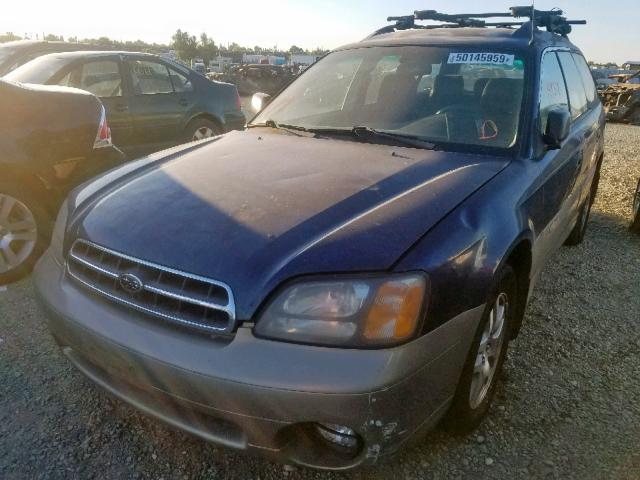 4S3BH6752Y7669539 - 2000 SUBARU LEGACY OUT BLUE photo 2