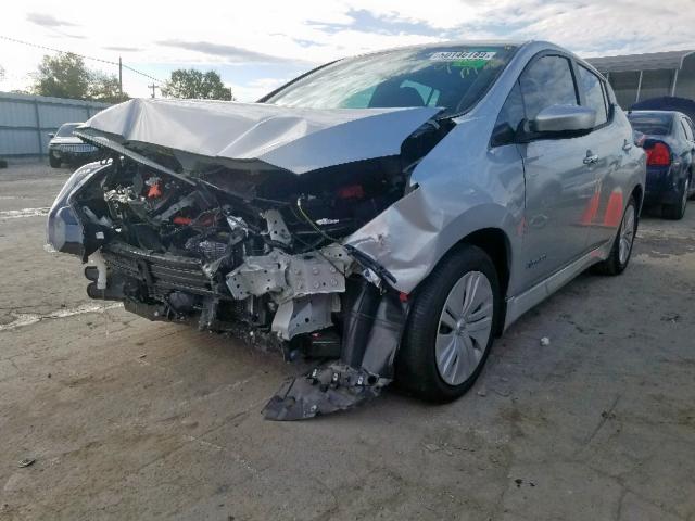 1N4AZ1CP2KC309808 - 2019 NISSAN LEAF S SILVER photo 2