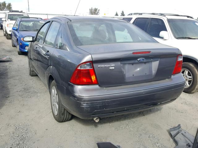 1FAFP34N37W275727 - 2007 FORD FOCUS ZX4 GRAY photo 3