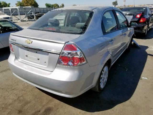 KL1TG5DE8BB246093 - 2011 CHEVROLET AVEO LT SILVER photo 4