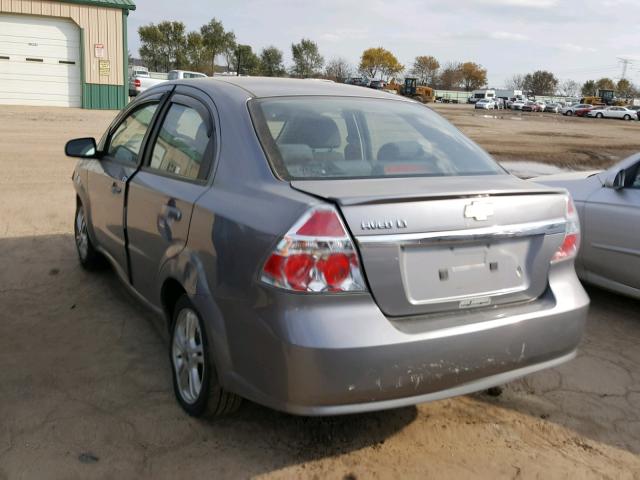 KL1TD5DE5AB131166 - 2010 CHEVROLET AVEO LS GRAY photo 3