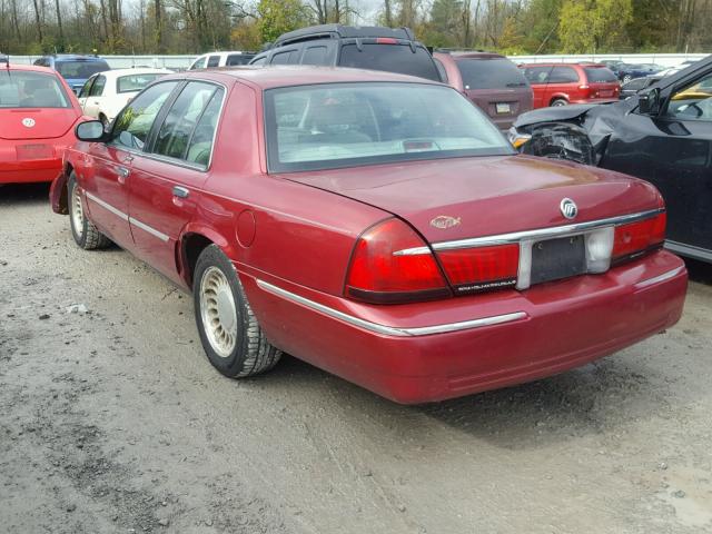 2MEFM75W52X634329 - 2002 MERCURY GRAND MARQ RED photo 3