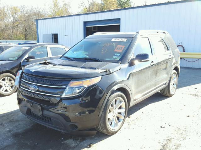 1FM5K7F89FGB80113 - 2015 FORD EXPLORER L BLACK photo 2