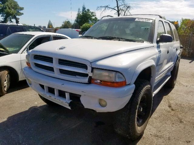 1B4HS28Z31F543169 - 2001 DODGE DURANGO WHITE photo 2