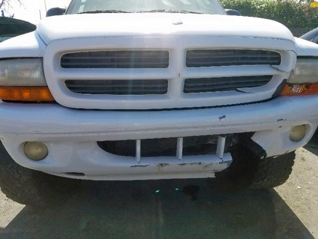 1B4HS28Z31F543169 - 2001 DODGE DURANGO WHITE photo 9