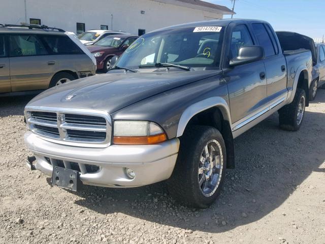 1D7HG48N74S524994 - 2004 DODGE DAKOTA QUA SILVER photo 2