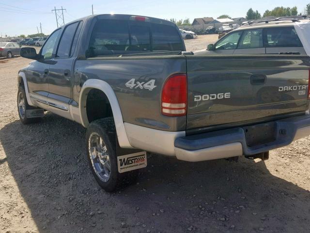 1D7HG48N74S524994 - 2004 DODGE DAKOTA QUA SILVER photo 3