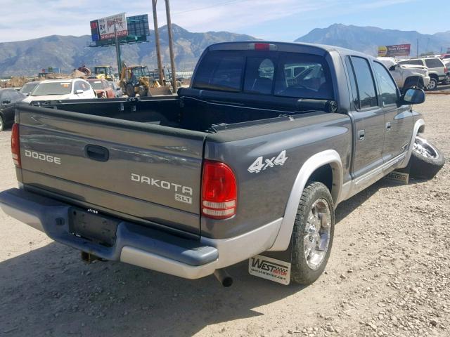 1D7HG48N74S524994 - 2004 DODGE DAKOTA QUA SILVER photo 4