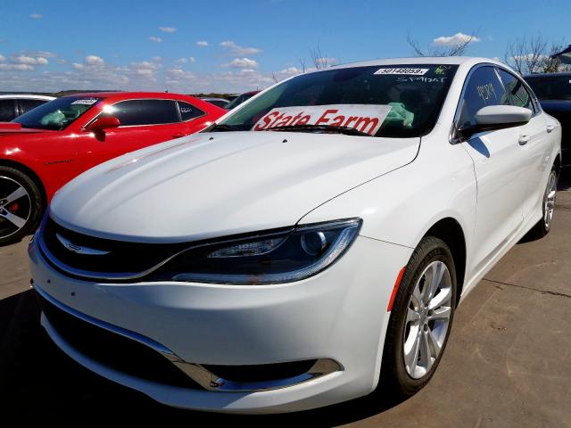 1C3CCCAB5GN100022 - 2016 CHRYSLER 200 LIMITE WHITE photo 2