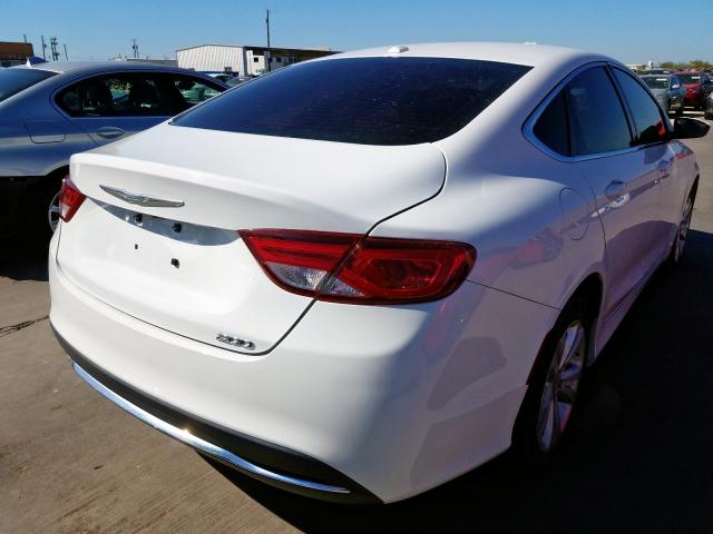 1C3CCCAB5GN100022 - 2016 CHRYSLER 200 LIMITE WHITE photo 4