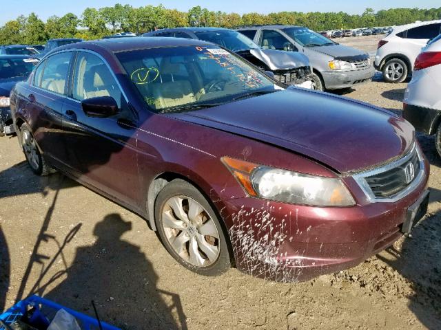 JHMCP26878C027058 - 2008 HONDA ACCORD EXL BURGUNDY photo 1