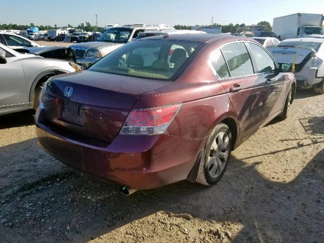 JHMCP26878C027058 - 2008 HONDA ACCORD EXL BURGUNDY photo 4