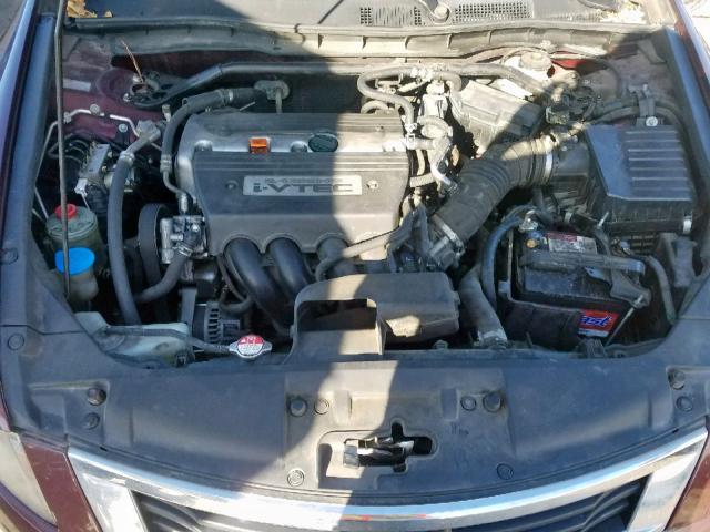 JHMCP26878C027058 - 2008 HONDA ACCORD EXL BURGUNDY photo 7