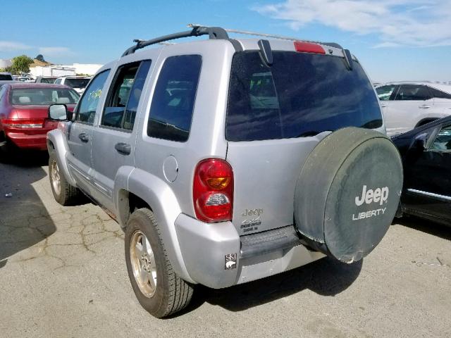 1J8GL58K23W508005 - 2003 JEEP LIBERTY LI SILVER photo 3