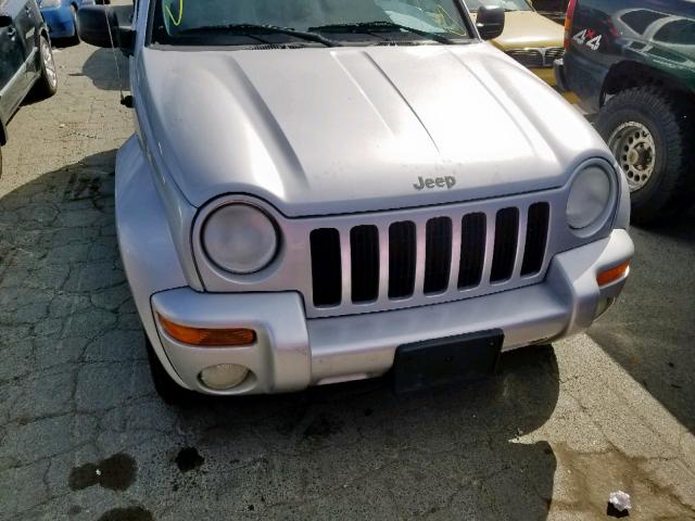 1J8GL58K23W508005 - 2003 JEEP LIBERTY LI SILVER photo 7