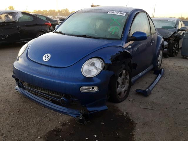 3VWCK21C72M450849 - 2002 VOLKSWAGEN NEW BEETLE BLUE photo 2