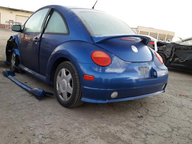 3VWCK21C72M450849 - 2002 VOLKSWAGEN NEW BEETLE BLUE photo 3