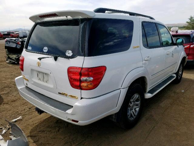 5TDBT48A43S176569 - 2003 TOYOTA SEQUOIA LI WHITE photo 4