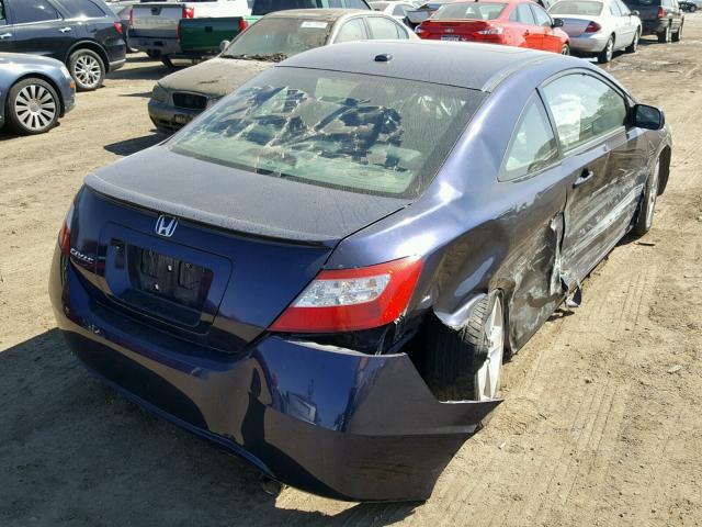 2HGFG12988H567346 - 2008 HONDA CIVIC EXL BLUE photo 4