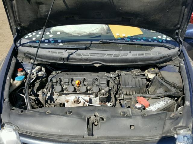 2HGFG12988H567346 - 2008 HONDA CIVIC EXL BLUE photo 7