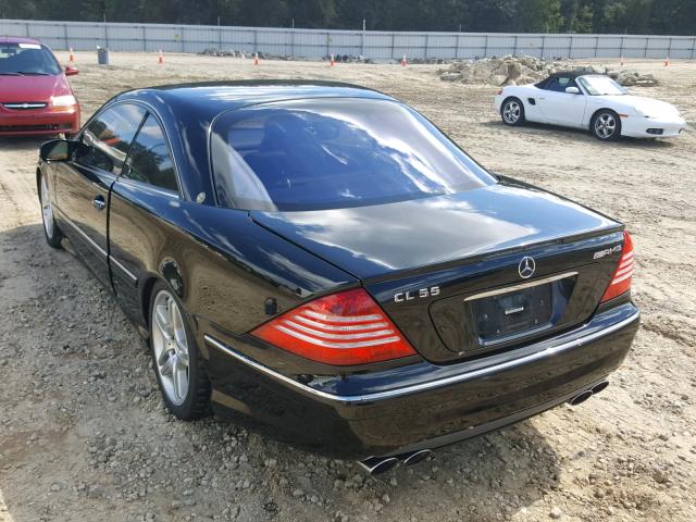 WDBPJ74J25A043472 - 2005 MERCEDES-BENZ CL 55 AMG BLACK photo 3