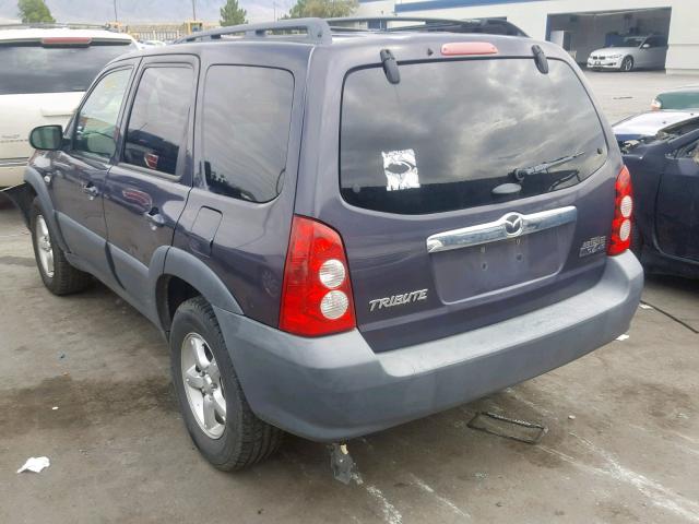 4F2YZ02Z46KM27621 - 2006 MAZDA TRIBUTE I BLUE photo 3