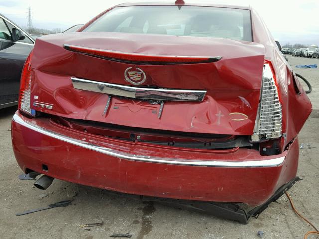 1G6DE5E58D0164898 - 2013 CADILLAC CTS LUXURY RED photo 9