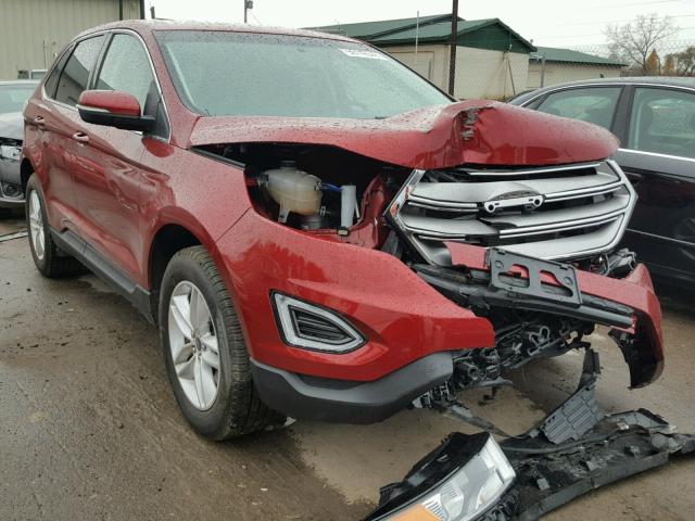 2FMTK4J82FBB64999 - 2015 FORD EDGE SEL RED photo 1