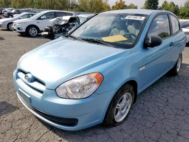 KMHCM36C49U107526 - 2009 HYUNDAI ACCENT GS BLUE photo 2