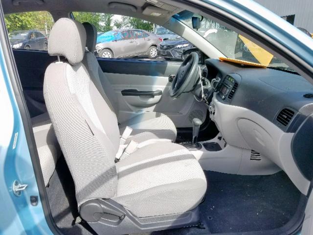 KMHCM36C49U107526 - 2009 HYUNDAI ACCENT GS BLUE photo 5