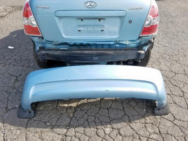 KMHCM36C49U107526 - 2009 HYUNDAI ACCENT GS BLUE photo 9