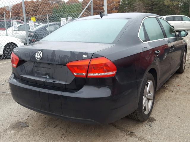 1VWBP7A33CC073692 - 2012 VOLKSWAGEN PASSAT SE BLACK photo 4