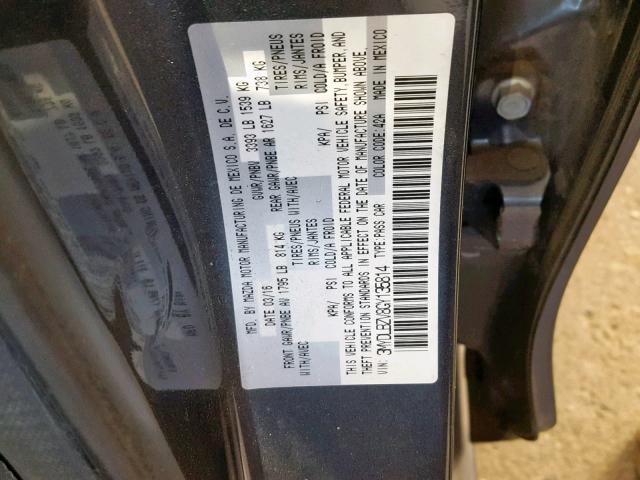 3MYDLBZV8GY135814 - 2016 TOYOTA SCION IA GRAY photo 10