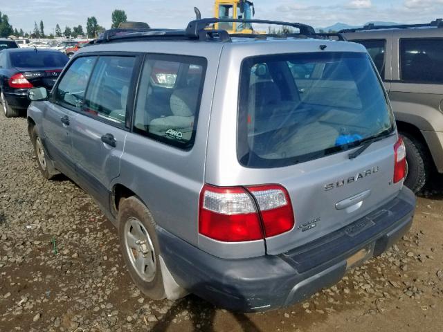 JF1SF63542H724480 - 2002 SUBARU FORESTER L SILVER photo 3