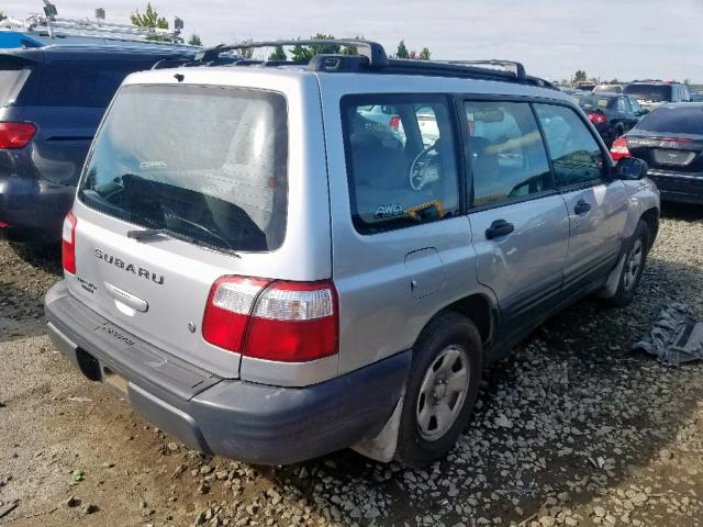 JF1SF63542H724480 - 2002 SUBARU FORESTER L SILVER photo 4