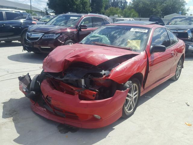 1G1JH12F747130514 - 2004 CHEVROLET CAVALIER L RED photo 2