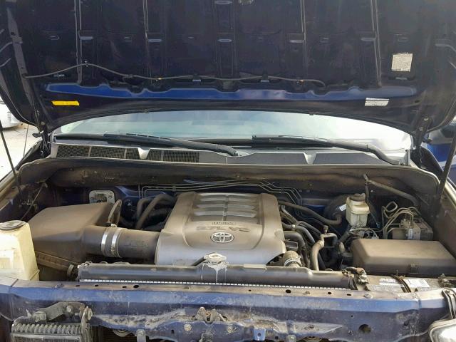 5TFDV58108X081436 - 2008 TOYOTA TUNDRA CRE BLUE photo 7