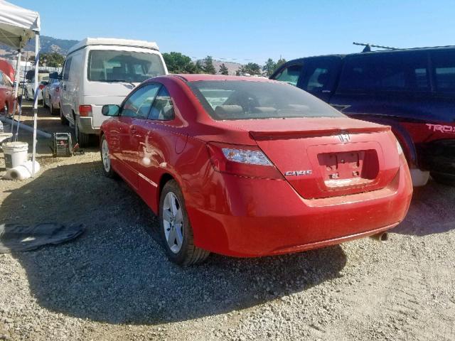 2HGFG12867H556545 - 2007 HONDA CIVIC EX RED photo 3